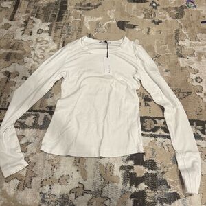 Michael Stars Cream Long Sleeve Blouse